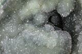 Prasiolite (Green Quartz) Geode With Calcite - Uruguay #107710-3